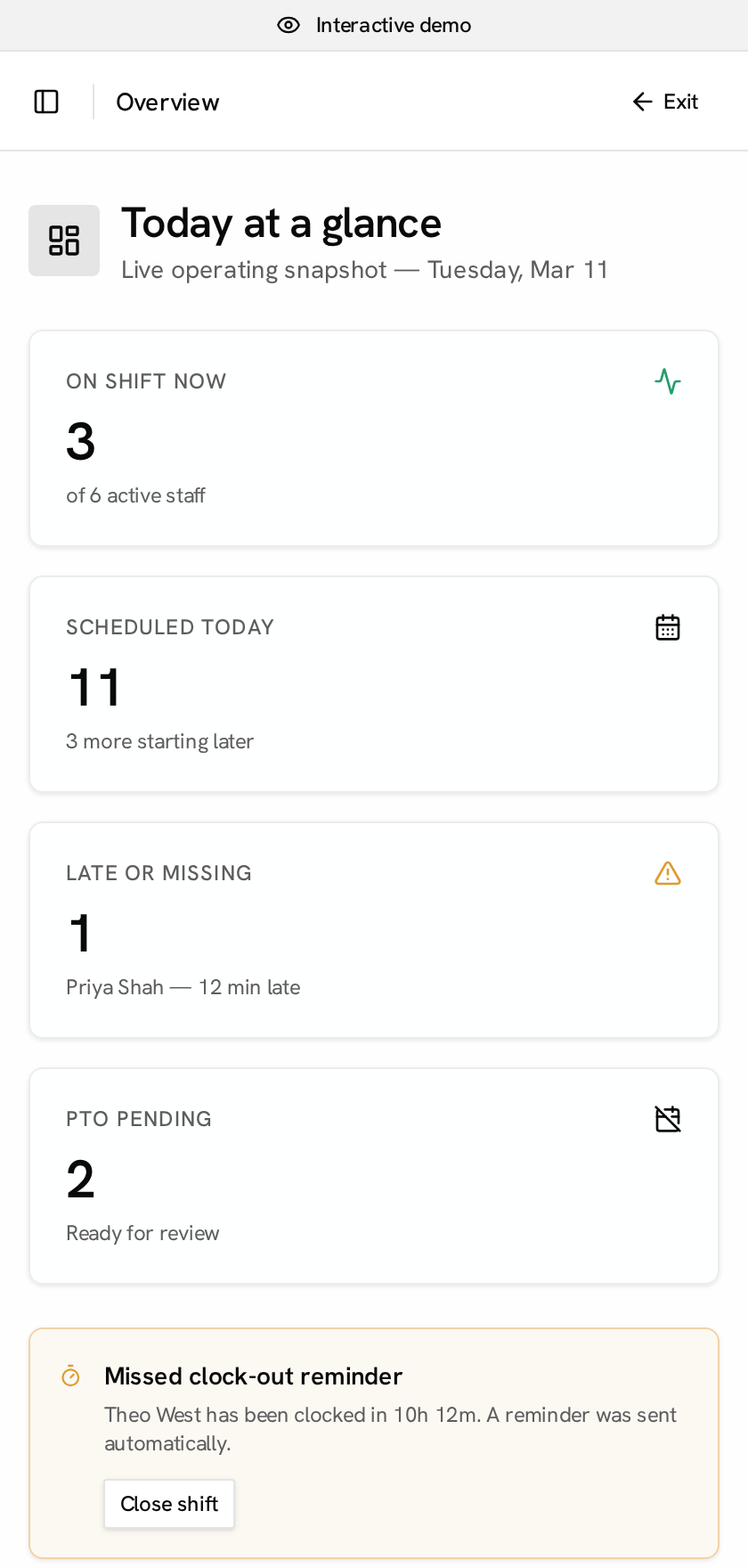Dashboard on phone